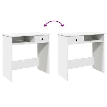 Stylish White Desk 80x40x75 cm - Durable Engineered Wood