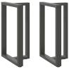 T-Shaped Bar Table Legs (2 pcs) - Anthracite Steel 60x35cm