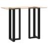 Bar Table Legs T-Shaped - 2 pcs Black Steel 40x35x(111-112) cm