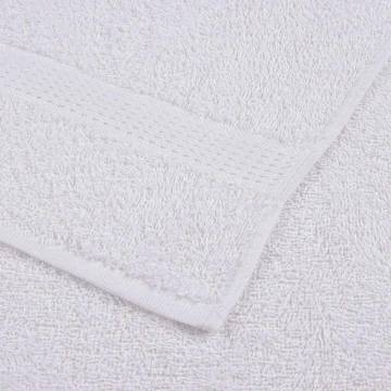 Hand Towels 10 pcs White 50x100 cm - 100% Cotton, 360 gsm