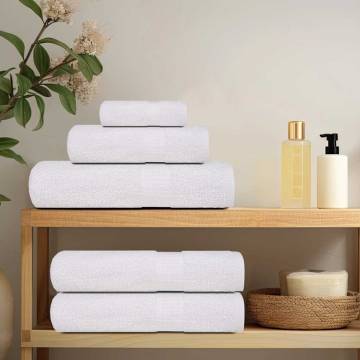 Premium 100% Cotton Shower Towels - 2 pcs White, 70x140 cm