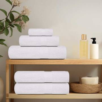 Soft & Absorbent White Bath Towels - 4 pcs, 100% Cotton