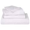 4 Pack White Towels 100x200cm - 100% Cotton, 360gsm