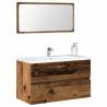  Bathroom Cabinet with Mirror Old Wood Engineered Wood Colour old wood Number of 1 Number of Pieces 