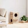 Wooden Cat House 43x43x60 cm - Durable Pine Design