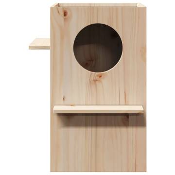 Wooden Cat House 43x43x60 cm - Durable Pine Design