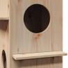 Wooden Cat House 43x43x60 cm - Durable Pine Design