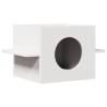  Cat House White 51x35x30 cm Solid Wood Pine Colour light grey 