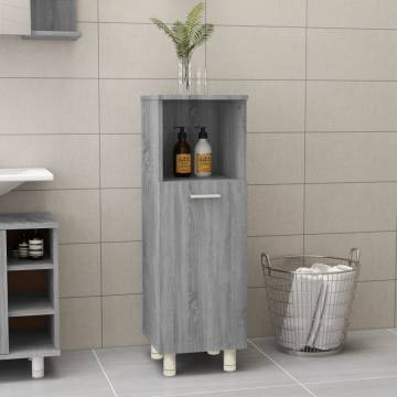 Stylish Grey Sonoma Bathroom Cabinet - 30x30x95 cm