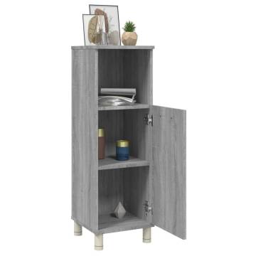 Stylish Grey Sonoma Bathroom Cabinet - 30x30x95 cm