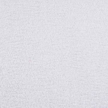 10 Pcs White Bath Towels 100x150 cm - 100% Cotton, 360 GSM