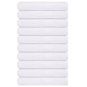 10 Pcs White Towels 100x200 cm - 100% Cotton | HipoMarket