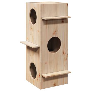 Cat House 43x43x90 cm Solid Wood Pine | Hipomarket