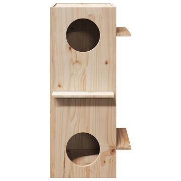 Cat House 43x43x90 cm Solid Wood Pine | Hipomarket