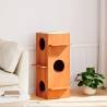 Elegant Wax Brown Cat House - Solid Pine Wood | HipoMarket