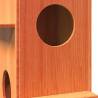 Elegant Wax Brown Cat House - Solid Pine Wood | HipoMarket