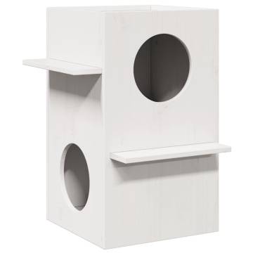 Stylish Cat House White | Solid Pine 43x43x60 cm - Hipomarket