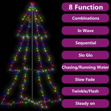 Christmas Cone Tree with 240 LEDs - Indoor & Outdoor Decor