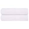 Hand Towels 2 pcs White 50x100 cm - 100% Cotton, 360 gsm