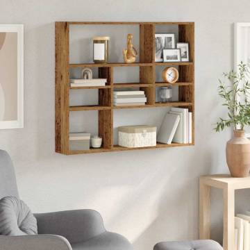 Old Wood Wall Shelf - 90x16x78 cm Engineered Wood | HipoMarket