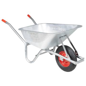 90L Galvanised Steel Wheelbarrow - Durable & High Capacity