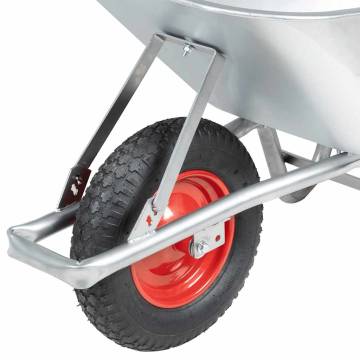 90L Galvanised Steel Wheelbarrow - Durable & High Capacity