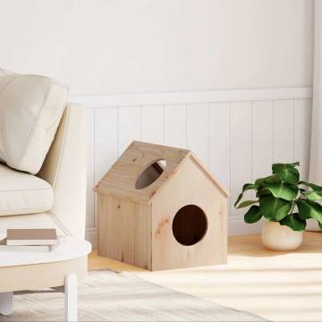 Cat House - Solid Wood Pine (41x50x50 cm) | Hipomarket