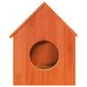 Cat House Wax Brown - Solid Pine Wood - 41x50x50 cm