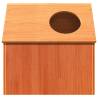 Cat House Wax Brown - Solid Pine Wood - 41x50x50 cm