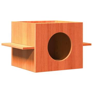 Comfortable Cat House - Wax Brown Solid Pine Wood | Hipomarket