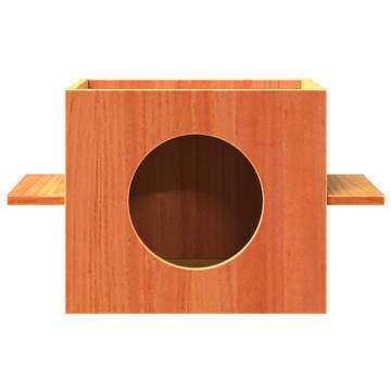 Comfortable Cat House - Wax Brown Solid Pine Wood | Hipomarket