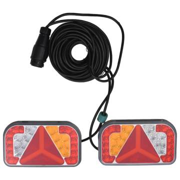 High Visibility 12V LED Trailer Lights - 2 pcs Red