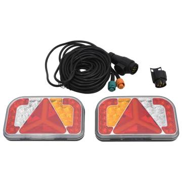 High Visibility 12V LED Trailer Lights - 2 pcs Red