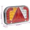 High Visibility 12V LED Trailer Lights - 2 pcs Red