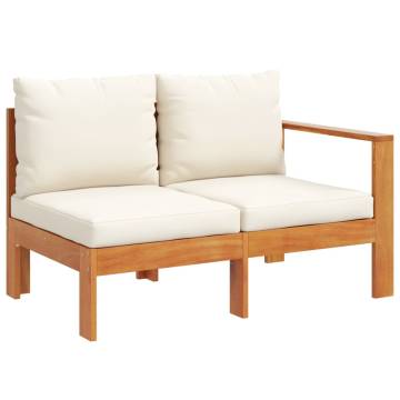 5 Piece Garden Sofa Set - Solid Acacia Wood with Cushions