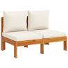 5 Piece Garden Sofa Set - Solid Acacia Wood with Cushions