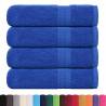 Hand Towels 4 pcs Blue - 50x100 cm 100% Cotton | Hipo Market