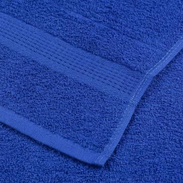 10 Pcs Blue Bath Towels - 100% Cotton, 360 GSM, 100x150 cm