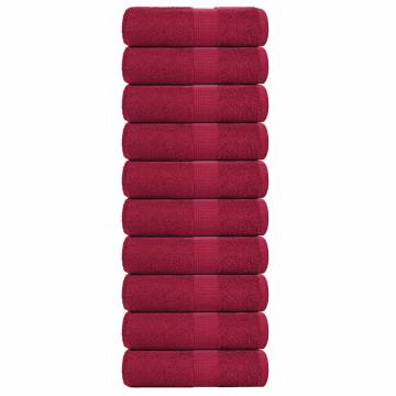 Bordeaux Soap Towels 10 pcs - 100% Cotton, 30x30 cm