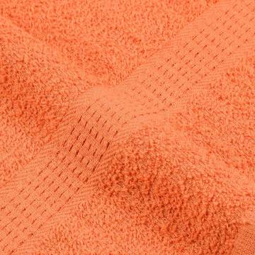 10 Pcs Orange Bath Towels - 100% Cotton, 100x150 cm | HipoMarket