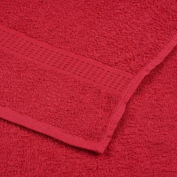 10 pcs Red Guest Towels - 100% Cotton | Hipomarket UK