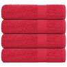  Hand Towels 4 pcs Red 50x100 cm 360 gsm 100% Cotton Colour red Size 50 x 100 cm Quantity in Package 4 