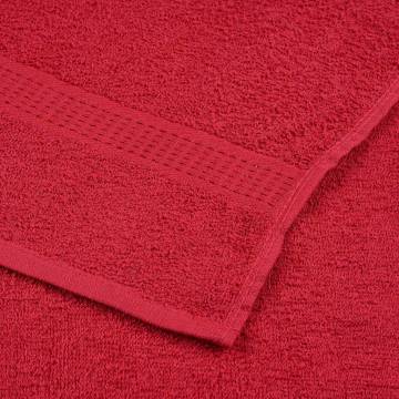 Hand Towels 4 pcs Red Cotton 50x100 cm - Soft & Absorbent