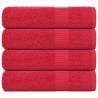  Bath Towels 4 pcs Red 100x150 cm 360 gsm 100% Cotton Colour red Size 100 x 150 cm Quantity in Package 4 