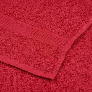 Red Cotton Towels 2 pcs 100x200 cm - Soft & Absorbent