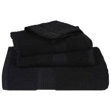 Hand Towels 10 pcs Black 50x100 cm 360 gsm 100% Cotton - HipoMarket