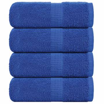 Guest Towels 4 pcs Blue 30x50 cm 100% Cotton | HipoMarket