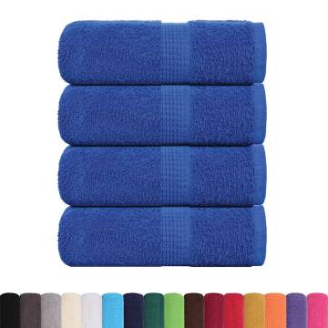 Guest Towels 4 pcs Blue 30x50 cm 100% Cotton | HipoMarket