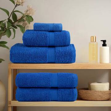 Guest Towels 4 pcs Blue 30x50 cm 100% Cotton | HipoMarket