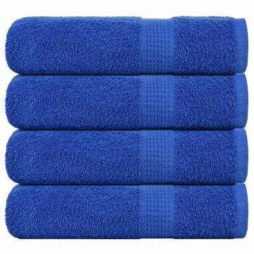 Bath Towels 4 pcs Blue 100x150 cm 100% Cotton - 360 gsm